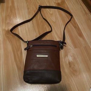 Leather Stone Mountain Brown Crossbody Purse